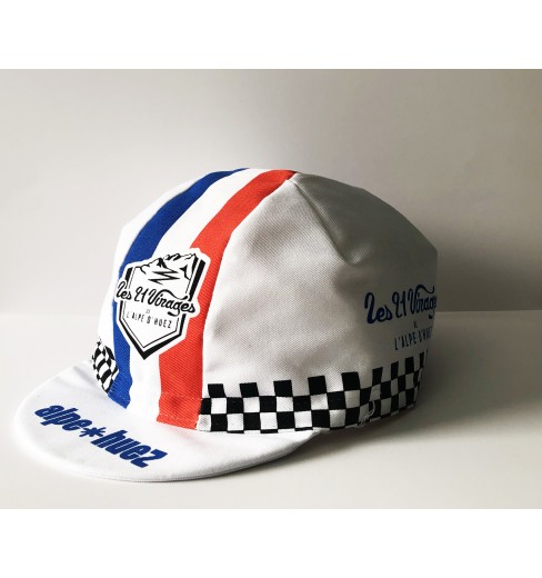 ALPE D'HUEZ checkerboard blue/white/red summer cap