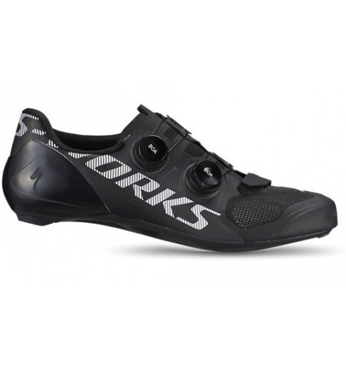 black road cycling shoes