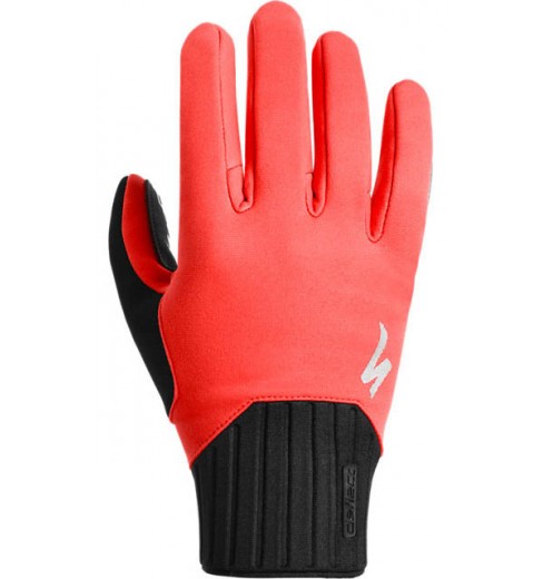 SPECIALIZED BG DEFLECT red winter cycling gloves