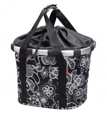 KLICKFIX Reisenthel panier avant Bikebasket Fleur Noir