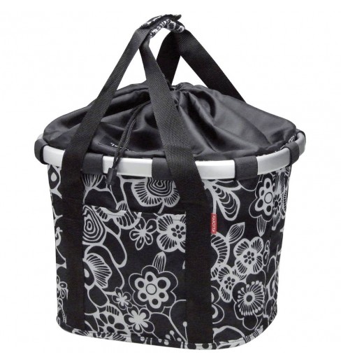KLICKFIX Reisenthel panier avant Bikebasket Fleur Noir