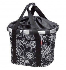 KLICKFIX Reisenthel panier avant Bikebasket Fleur Noir