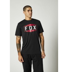 FOX RACING t-shirt manches courtes EMBLEM TECH Noir