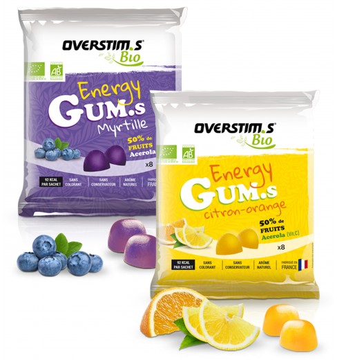 OVERSTIMS bouchées énergétiques vegan ENERGY GUMS BIO Sachet Individuel