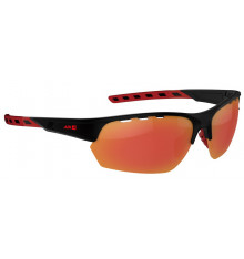 AZR IZOARD Matte Black / Red with red multilayer lens cycling sunglasses