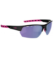 AZR IZOARD Black / Pink with pink multilayer lens cycling sunglasses