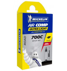 MICHELIN chambre à air route AIRCOMP ULTRA LIGHT 700x18/25c Valve 60 mm