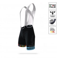 BJORKA Snake 2021 black turquoise blue bib shorts