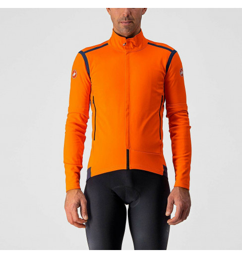 CASTELLI Convertible winter cycling jacket PERFETTO RoS Orange 2022