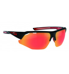 AZR lunettes de vélo KROMIC GALIBIER Noir Mat / rouge avec écran irisé photochromique