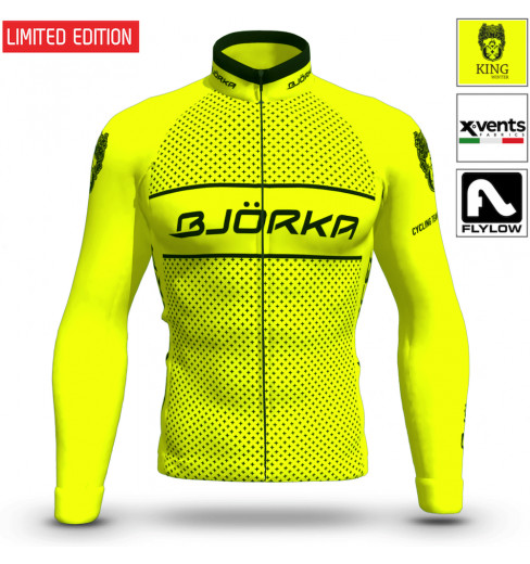BJORKA King yellow thermal winter cycling jacket 2022