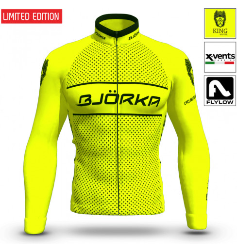 BJORKA veste thermique vélo hiver King Jaune Fluo 2022