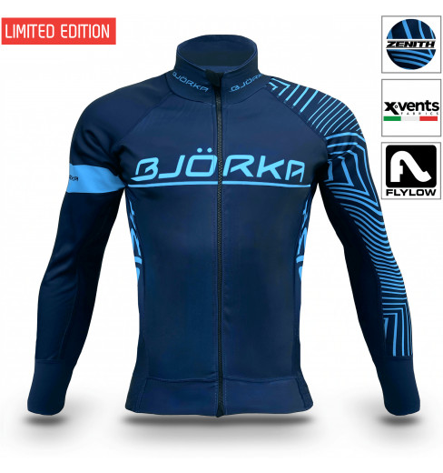 BJORKA Zenith Marine Blue thermal winter cycling jacket