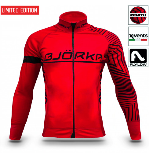 BJORKA veste thermique vélo hiver Zenith Rouge Noir 2022