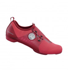 Chaussures vélo de salle femme SHIMANO IC500 rouge 2020