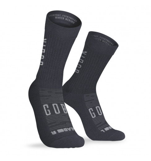 GOBIK Winter Gray Merino unisex cycling socks