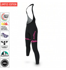 BJORKA Premium Black / Pink winter women's bib tights 2022