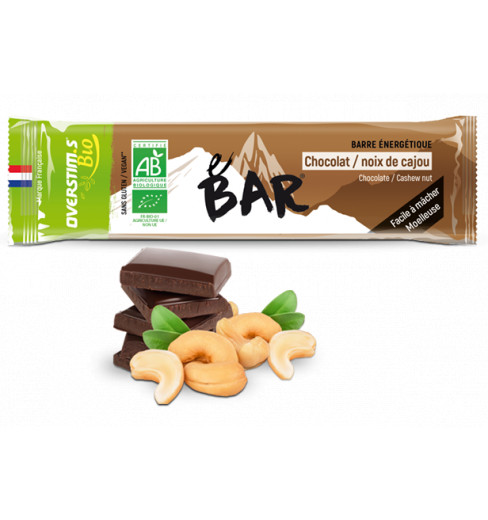 Overstims Organic E-Bar Chocolate / Cashew Nuts