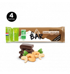 OVERSTIMS E-Bar 4 barres énergétiques Bio Chocolat / Noix de Cajou