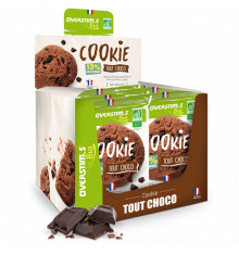 OVERSTIMS Pack 16 Cookies Protéinés Bio Double Chocolat