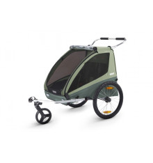THULE remorque vélo Coaster XT Biplace Vert Kaki 2022