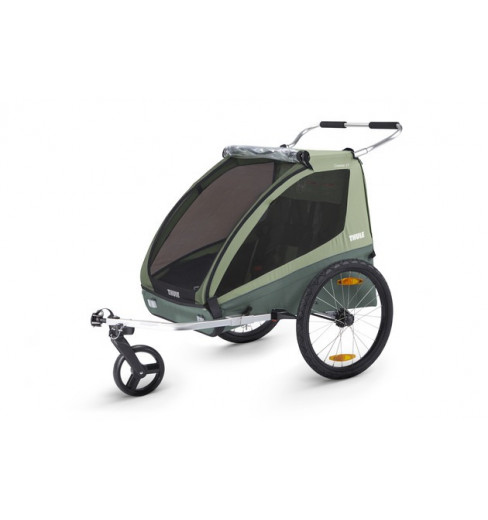 THULE Coaster XT two-seater bike trailer Kaki Green 2022