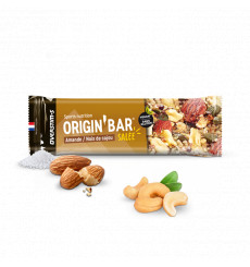 OVERSTIMS Origin'Bar Salée de 40 g Amande / Noix de Cajou