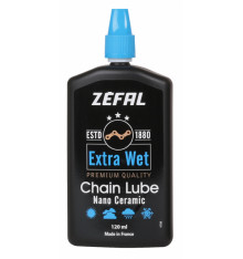 ZEFAL lubrifiant céramique Extra Wet Lube pour chaîne - Toutes Conditions - 120 ml