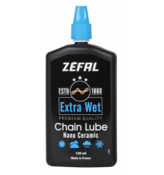 ZEFAL lubrifiant céramique Extra Wet Lube pour chaîne - Toutes Conditions - 120 ml