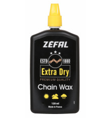 ZEFAL lubrifiant cire Extra Dry Wax pour chaîne - Toutes Conditions - 120 ml