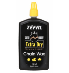 ZEFAL lubrifiant cire Extra Dry Wax pour chaîne - Toutes Conditions - 120 ml