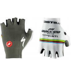 QUICK-STEP ALPHA VINYL Competizione World Champion summer cycling gloves 2022
