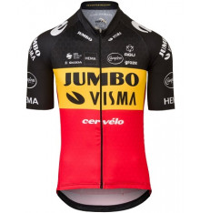 TEAM JUMBO VISMA maillot velo manches courtes Replica Champion Belge 2022