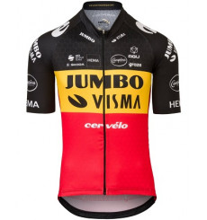 TEAM JUMBO VISMA Replica Belgian champion men's short sleeves jersey 2022