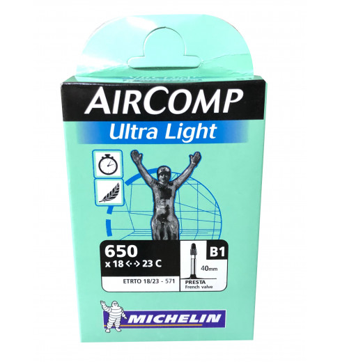 Michelin AirComp Ultra Light Tube 650x18-23 60mm Presta Valve 