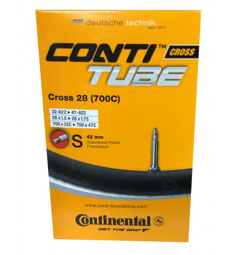 CONTINENTAL chambre à air route gravel Cross 700x32/47c - Presta 42 mm