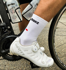 ALPE D'HUEZ chaussettes vélo hautes blanches 16cm 2022