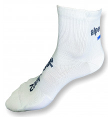 ALPE D'HUEZ low white cycling socks 9cm 2022