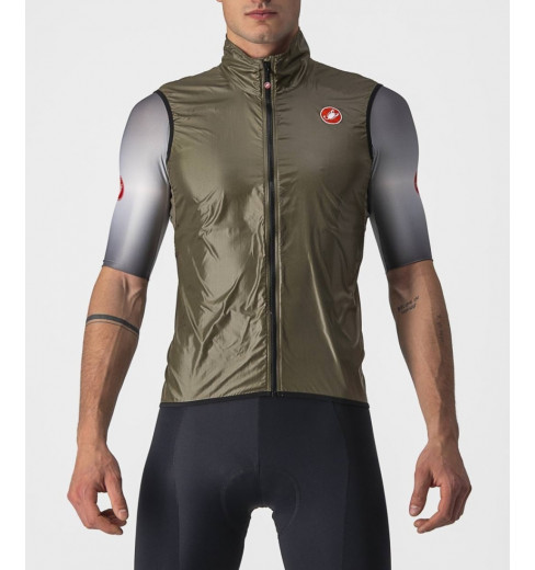 CASTELLI gilet vélo coupe vent Aria vert 2023