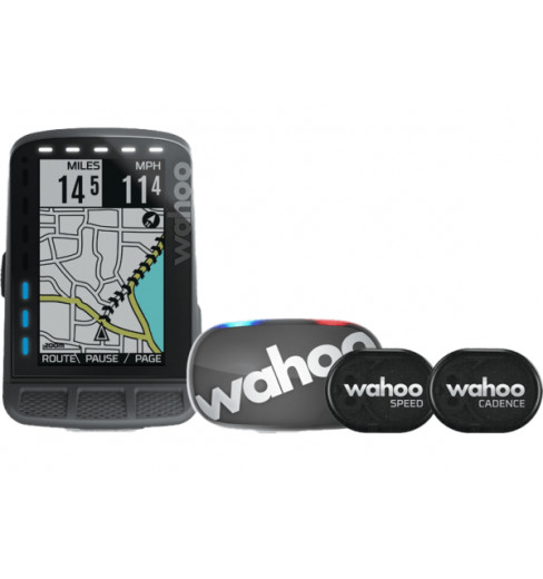 Pack compteur vélo GPS WAHOO Elemnt Roam - ceinture cardio TICKR Gen 2 +  capteurs RPM vitesse cadence CYCLES ET SPORTS