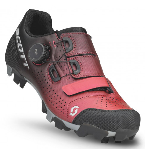 SCOTT 2024 Team Boa Black / Metallic Red women's MTB shoes