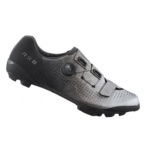 SHIMANO RX801 silver men's gravel MTB shoes