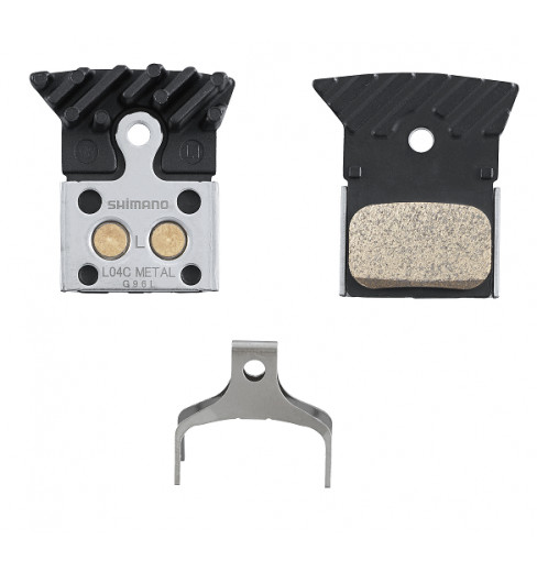 SHIMANO Bremsbeläge L04C Metall mit Kühlrippen, 22,50 SHIMANO Bremsbeläge L04C Metall mit Kühlrippen, 22,50