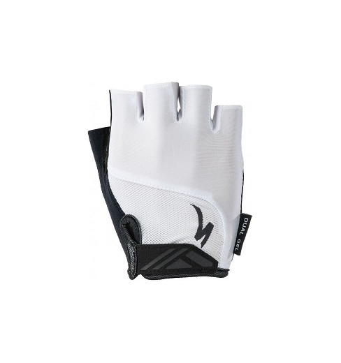 SPECIALIZED gants vélo courts Body Geometry Dual-Gel blanc