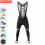 BJORKA Team Winter Black Turquoise Blue cycling tights 2022