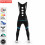 BJORKA Team Winter Black Turquoise Blue cycling tights 2022