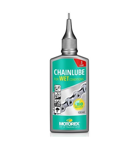 MOTOREX lubrifiant chaîne WET Conditions humides 100 ml