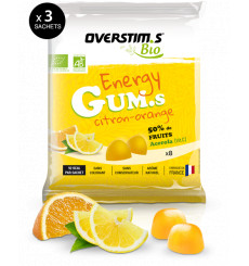 OVERSTIMS ORGANIC ENERGY GUMS Vegan Pack of 3