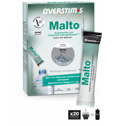 OVERSTIMS Malto antioxydant 20 Sticks de 25g (500g)