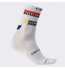 SOUDAL QUICK-STEP chaussettes vélo Rosso Corsa Pro 15 Blanc 2024